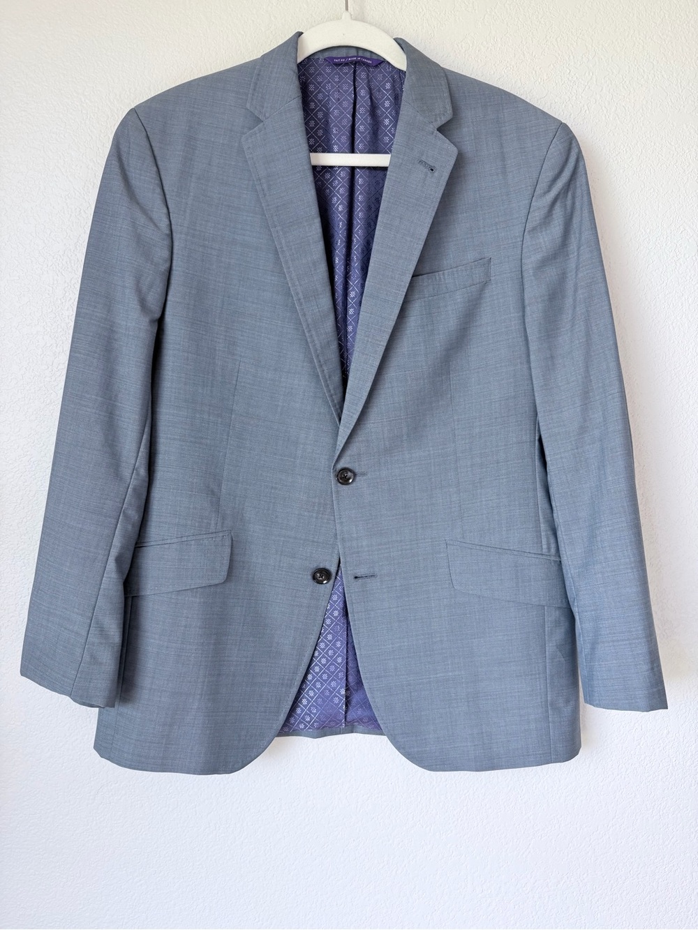 Ted Baker Jones CT Garden 100% Wool Grey Sport Coat Blazer 40R